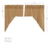VHC-51363 - Simple Life Flax Khaki Swag Set of 2 36x36x16