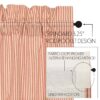 VHC-51955 - Sawyer Mill Red Ticking Stripe Tier Set of 2 L24xW36