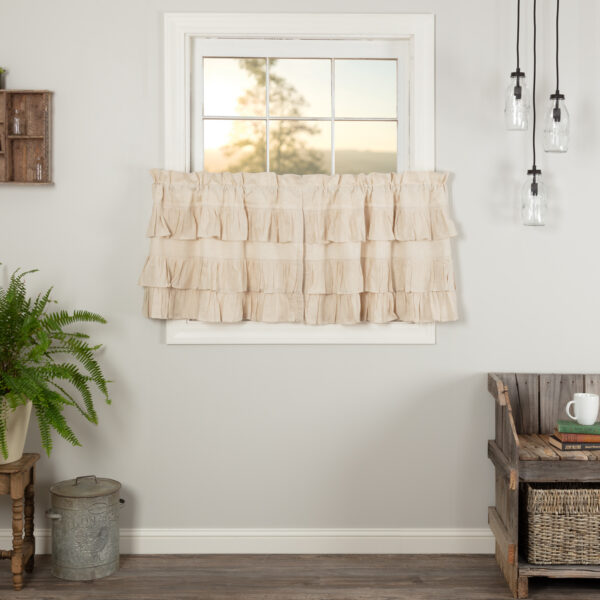 VHC-51968 - Simple Life Flax Natural Ruffled Tier Set of 2 L24xW36