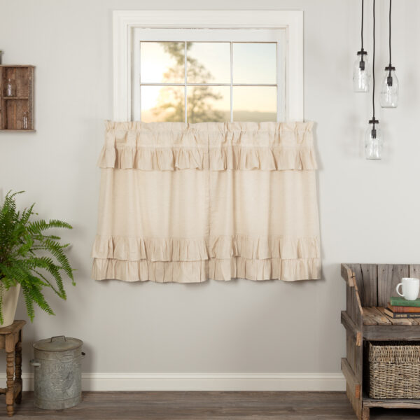 VHC-51969 - Simple Life Flax Natural Ruffled Tier Set of 2 L36xW36