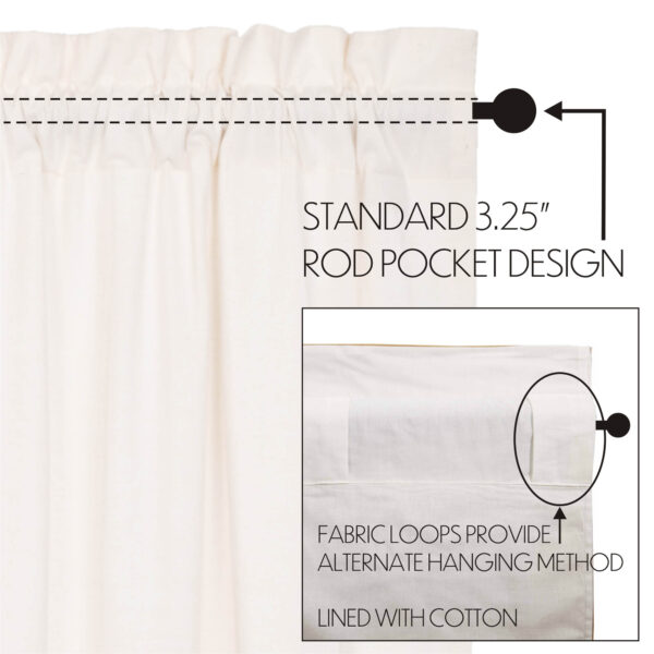 VHC-52211 - Simple Life Flax Antique White Valance 16x72