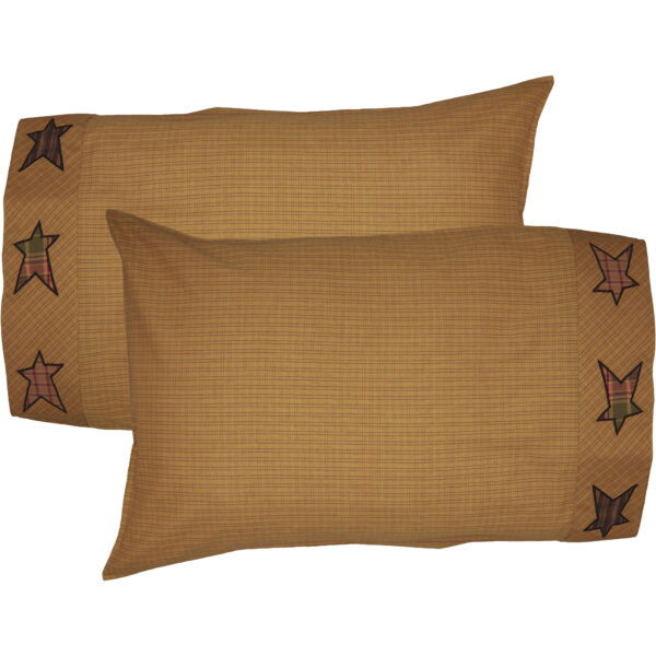 VHC-56783 - Stratton Standard Pillow Case w/Applique Star Set of 2 21x30