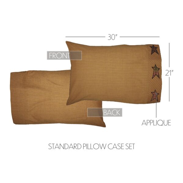 VHC-56783 - Stratton Standard Pillow Case w/Applique Star Set of 2 21x30