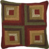 VHC-56789 - Tea Cabin Log Cabin Hooked Pillow 18x18