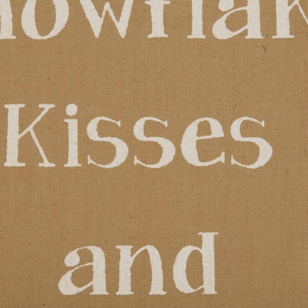 VHC-57390 - Snowflake Burlap Natural Snowflake Kisses Tea Towel Set of 2 19x28