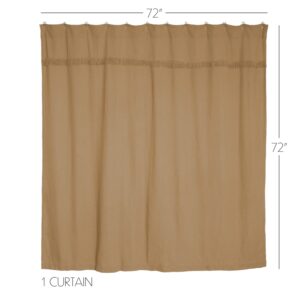 VHC-6172 - Burlap Natural Shower Curtain Unlined 72x72