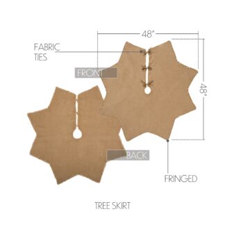 Farmhouse Burlap Natural Tree Skirt 48 by Seasons Crest