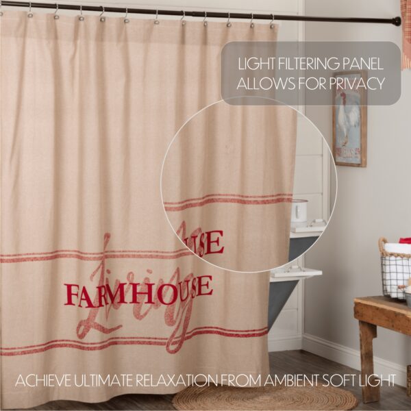 VHC-61762 - Sawyer Mill Red Farmhouse Living Shower Curtain 72x72