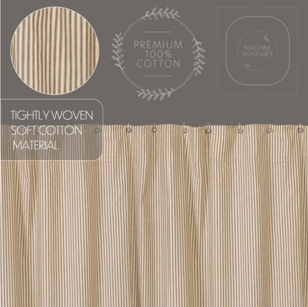 VHC-61764 - Sawyer Mill Charcoal Ticking Stripe Shower Curtain 72x72
