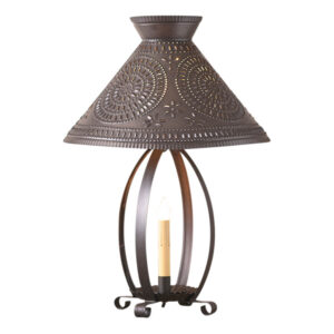 Kettle Black Betsy Ross Lamp with Chisel Shade in Kettle Black