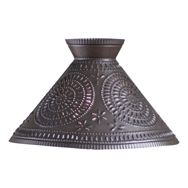 Kettle Black Betsy Ross Shade with Chisel in Kettle Black Lamp Shades