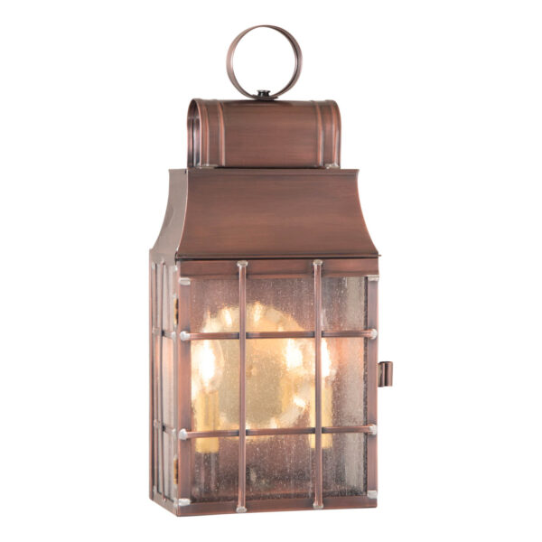 Antiqued Solid Copper Washington Wall Lantern in Antique Copper - 3-Light