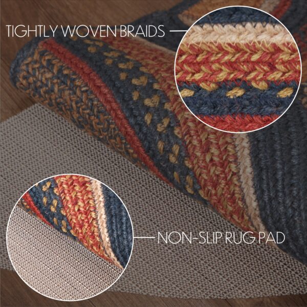 Stratton Jute Rug Half Circle w/ Pad 16.5x33 - Image 9