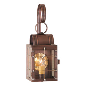 Antiqued Solid Copper Single Wall Lantern in Antique Copper - 1-Light