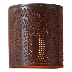 Rustic Tin Willow Sconce Light in Rustic Tin