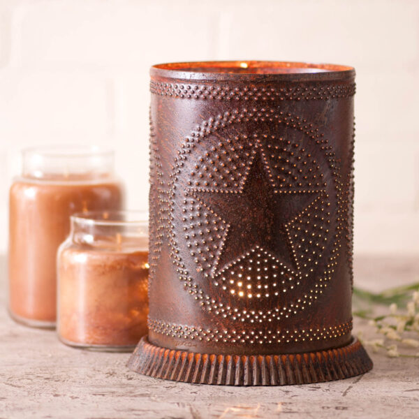 Rustic Tin Candle Warmer with Regular Star in Rustic Tin Wax Melters