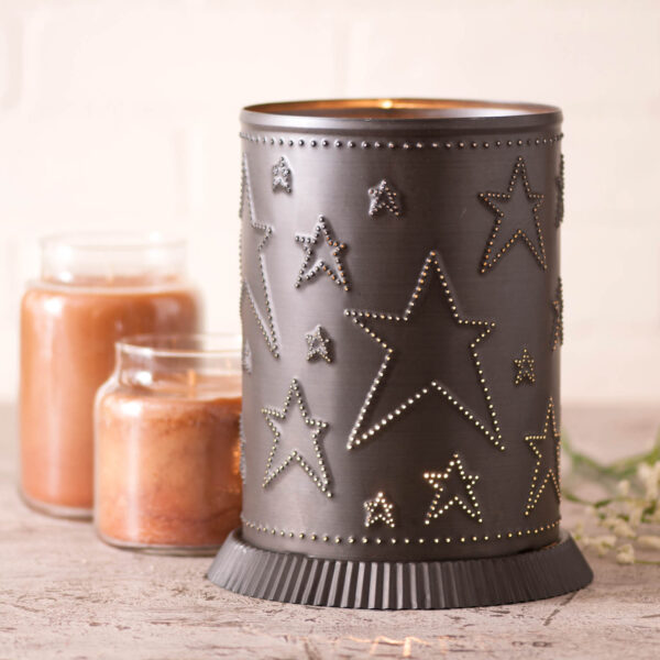 Kettle Black Candle Warmer with Country Star in Kettle Black Wax Melters