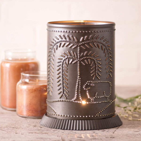 Kettle Black Candle Warmer with Willow & Sheep in Kettle Black Wax Melters