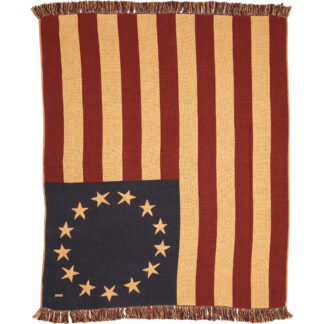 Primitive Old Glory Throw Woven 50x60 by Mayflower Market