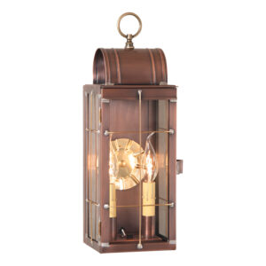 Antiqued Solid Copper Queen Arch Lantern in Antique Copper - 2-Light