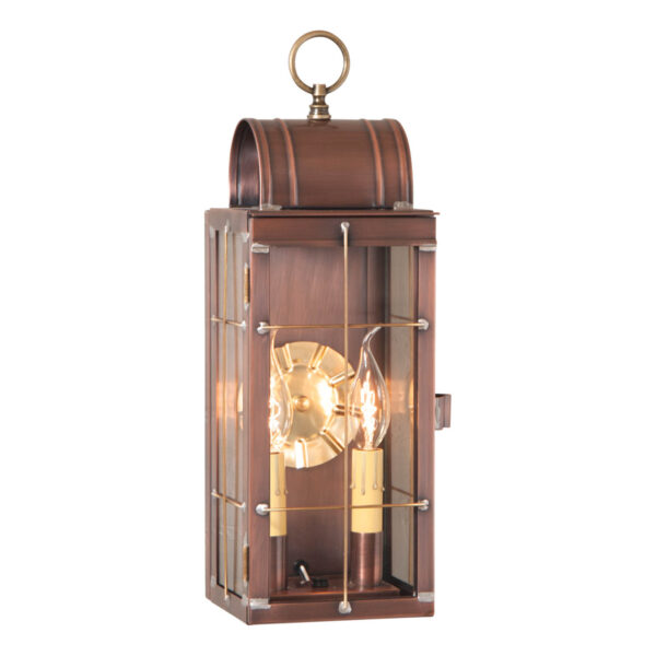 Antiqued Solid Copper Queen Arch Lantern in Antique Copper - 2-Light