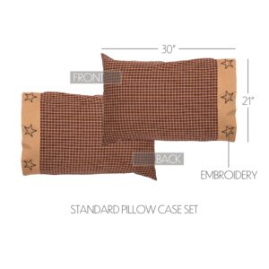 VHC-7709 - Patriotic Patch Standard Pillow Case Set of 2 21x30