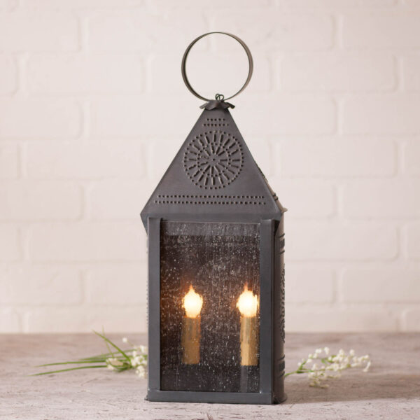 Kettle Black Hospitality Lantern with Chisel in Kettle Black Accent Lights