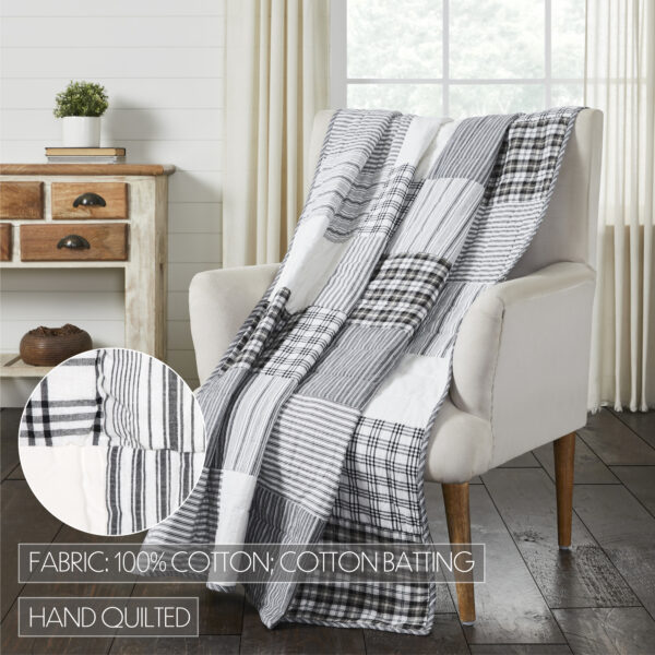 VHC-80436 - Sawyer Mill Black Block Throw 50x60