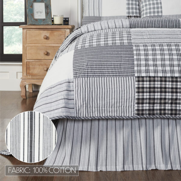 VHC-80438 - Sawyer Mill Black King Bed Skirt 78x80x16