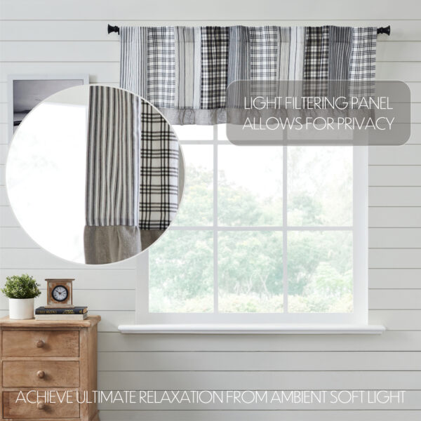 VHC-80464 - Sawyer Mill Black Patchwork Valance 19x72