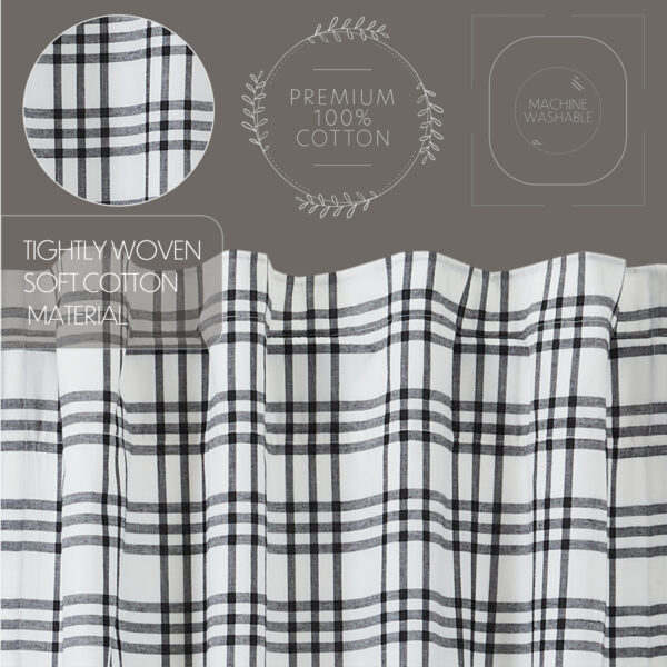 VHC-80467 - Sawyer Mill Black Plaid Panel Set of 2 84x40