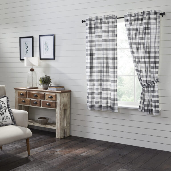 VHC-80468 - Sawyer Mill Black Plaid Short Panel Set of 2 63x36