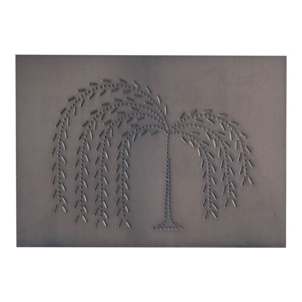 Blackened Tin Horizontal Willow Panel in Blackened Tin