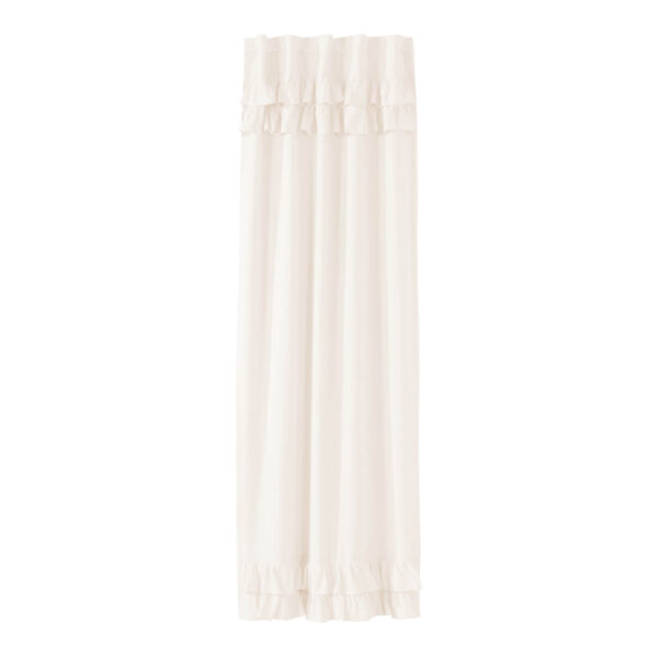 VHC-81303 - Simple Life Flax Antique White Ruffled Panel 96x40