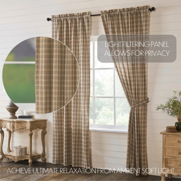 VHC-81496 - Sawyer Mill Charcoal Plaid Panel Set of 2 96x40