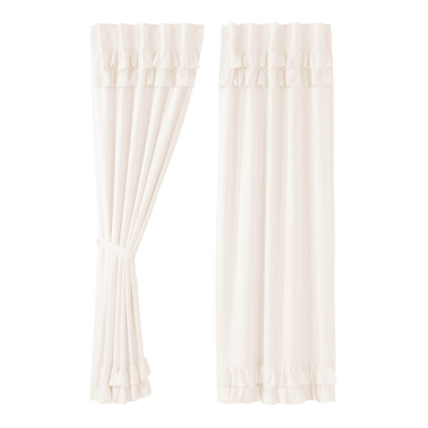 VHC-81499 - Simple Life Flax Antique White Ruffled Panel Set of 2 96x40