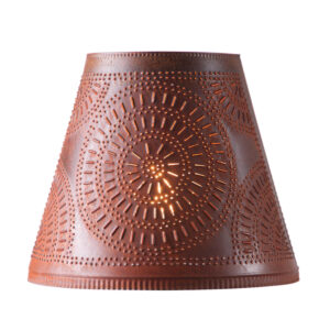 Rustic Tin 14-Inch Fireside Shade with Chisel in Rustic Tin