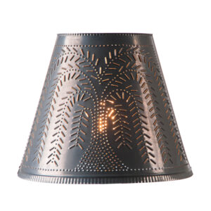 Kettle Black 14-Inch Fireside Shade with Willow in Kettle Black