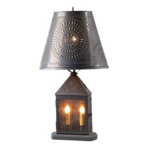 Kettle Black Harbor Lamp with Chisel Shade in Kettle Black