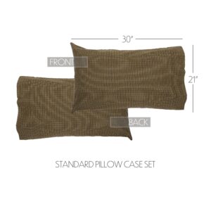 VHC-8265 - Tea Cabin Green Plaid Standard Pillow Case Set of 2 21x30
