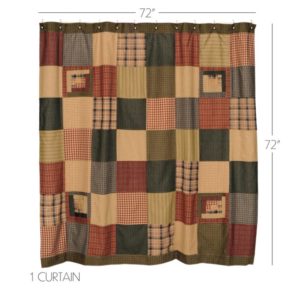 VHC-8298 - Tea Cabin Shower Curtain Patchwork 72x72