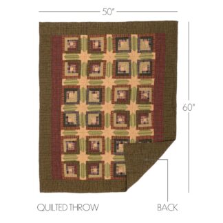 Rustic Tea Cabin Throw Quilted 50x60 by Oak & Asher