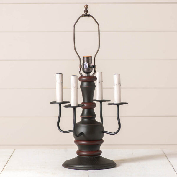 Rustic Black Cedar Creek Wood Table Lamp Base in Rustic Black Lamp Bases