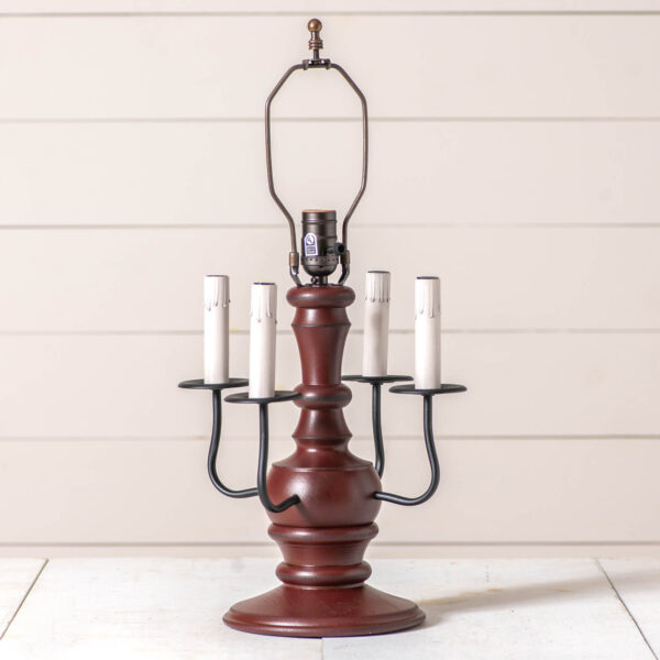 Rustic Red Cedar Creek Wood Table Lamp Base in Rustic Red Lamp Bases