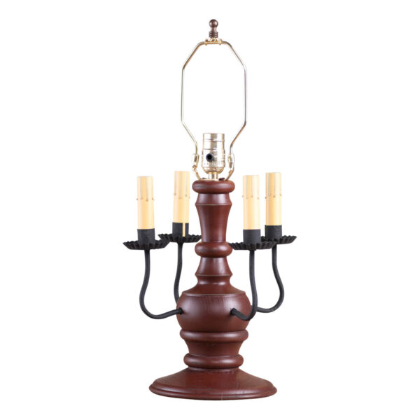 Sturbridge Red Cedar Creek Wood Table Lamp Base in Sturbridge Red