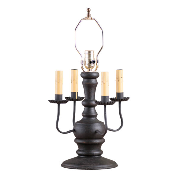 Americana Black Cedar Creek Wood Table Lamp Base in Americana Black