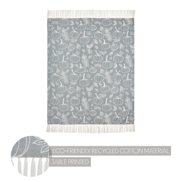 VHC-84013 - Silhouette Pumpkin Grey Throw 50x60