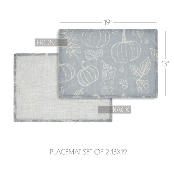 VHC-84015 - Silhouette Pumpkin Grey Placemat Set of 2 13x19