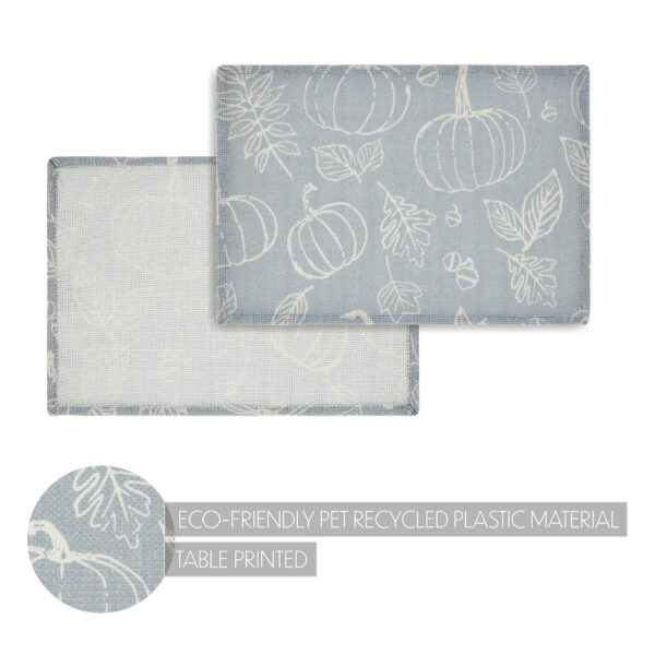 VHC-84015 - Silhouette Pumpkin Grey Placemat Set of 2 13x19