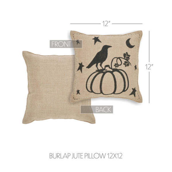 VHC-84023 - Raven Harvest Burlap Jute Pillow 12x12